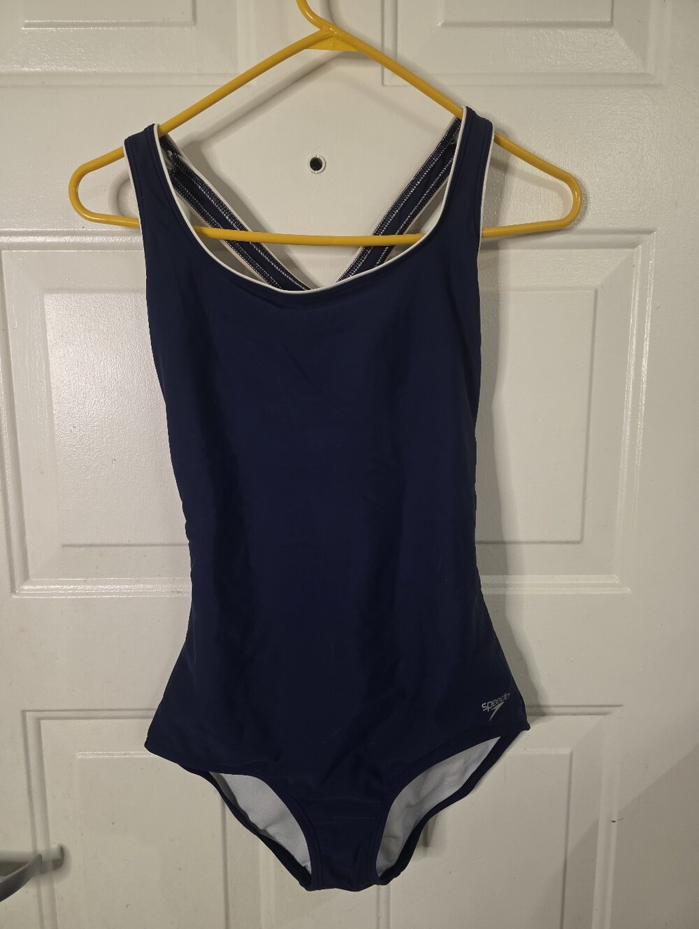 Speedo‎ Navy Blue Cross-Back Athletic One-Piece